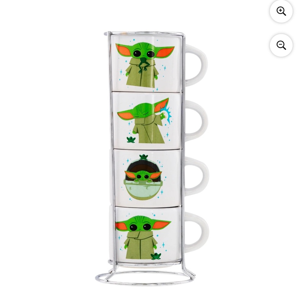 Star Wars Mandalorian 4 Piece Mug Set- 4oz Stackable Mugs. - Picture 1 of 2
